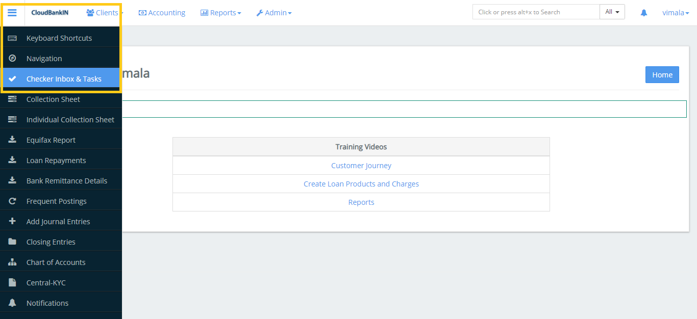 Checker Inbox & Tasks